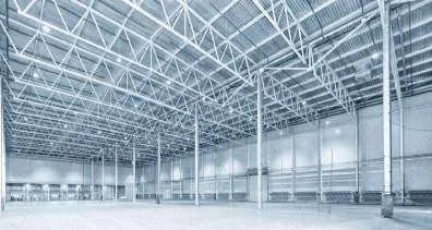 Warehouse lit with industrial LED lights